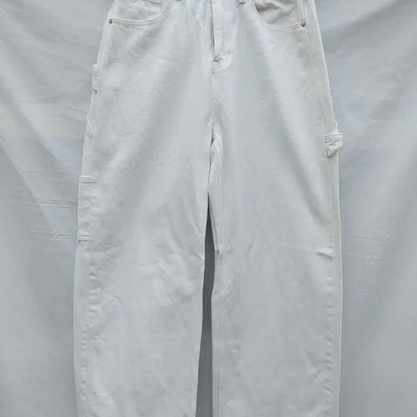 [BUNJANG] ROPPOP White Carpenter Cargo Pants (Waist 27) / ROPPOP 화이트 카펜더 카고 바지 - 허리27