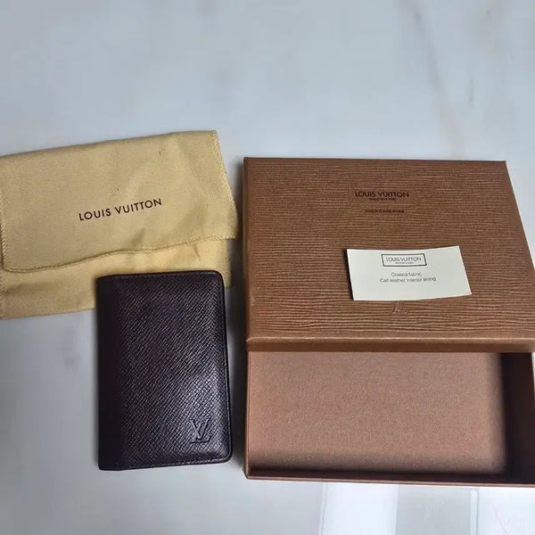 [BUNJANG] Louis Vuitton Taiga Organizer Card Holder Burgundy/Dark Brown / [정품] 루이비통 타이가 오거나이저 카드지갑
