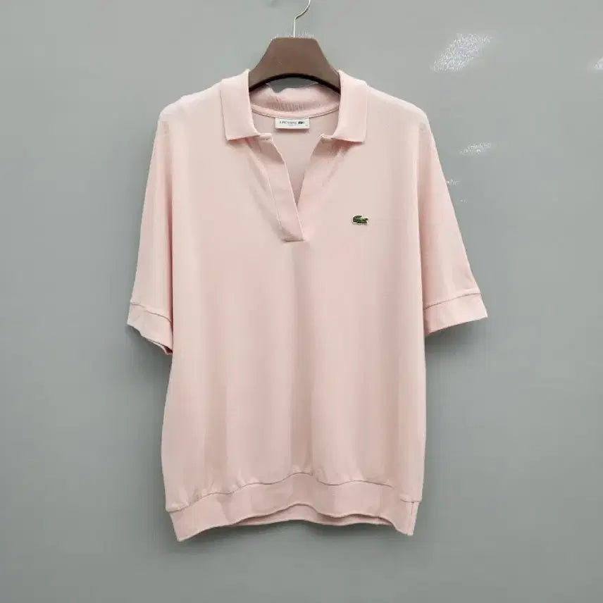 [BUNJANG] Lacoste Pink Short-Sleeve Polo Shirt / 라코스테 핑크 반팔 카라티