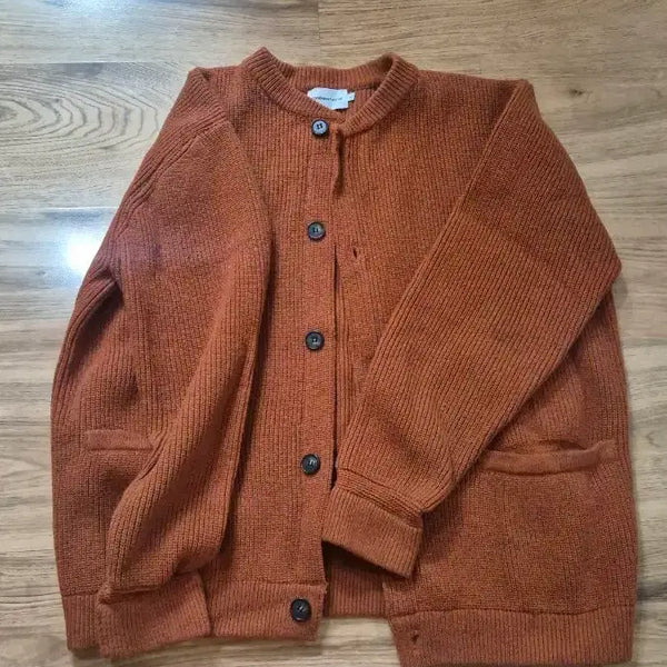 [BUNJANG] Espionage Heavyweight Cardigan Orange L / 에스피오나지 헤비웨이트 가디건 오렌지 L