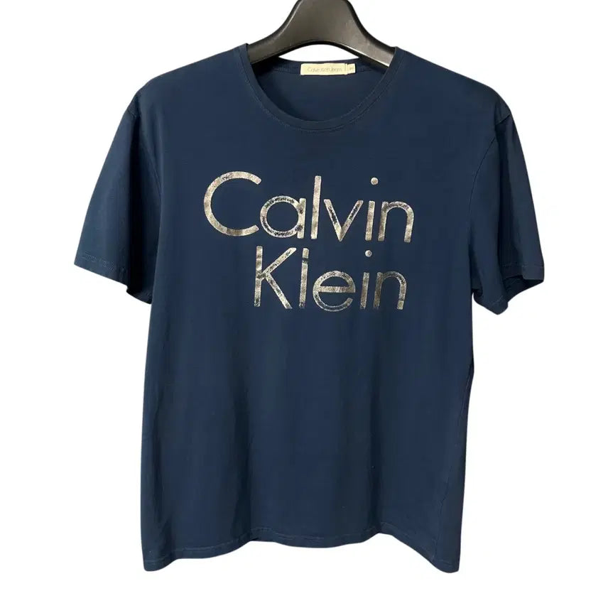 [BUNJANG] Calvin Klein Jeans Slim Fit Navy Graphic T-Shirt / 3XL 캘빈클라인진 슬림 네이비 프린팅 반팔티
