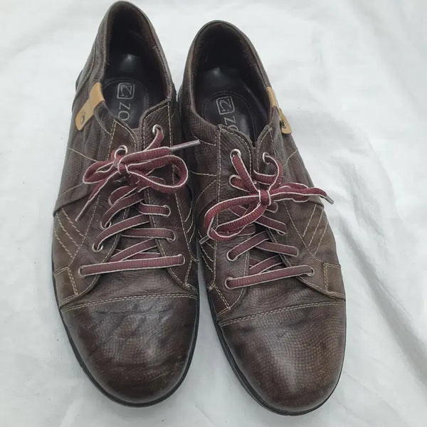 [BUNJANG] Jut Paris Men's Leather Sneakers Brown / 주트 파리 남성 가죽 스니커즈 브라운 255