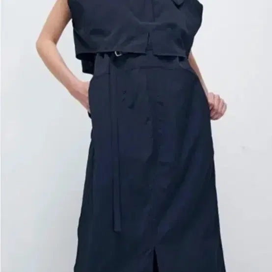 [BUNJANG] System Long One-Piece Dress / 한섬 시스템 바스락 롱 원피스