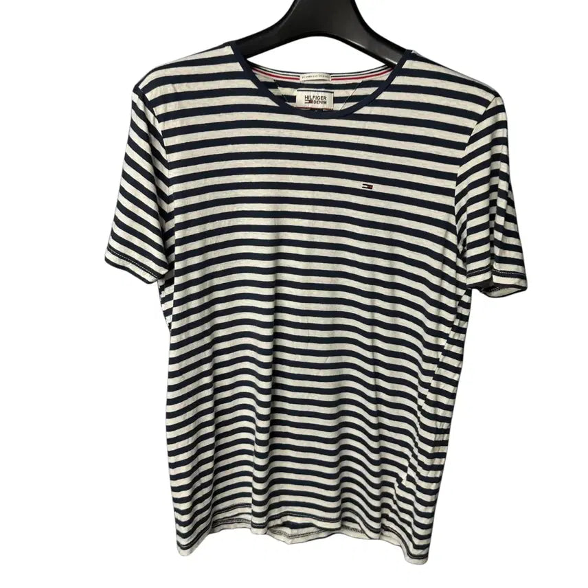 [BUNJANG] Tommy Hilfiger Logo Stripe Short Sleeve T-Shirt XL / XL 타미힐피거 로고 스트라이프 반팔 티셔츠
