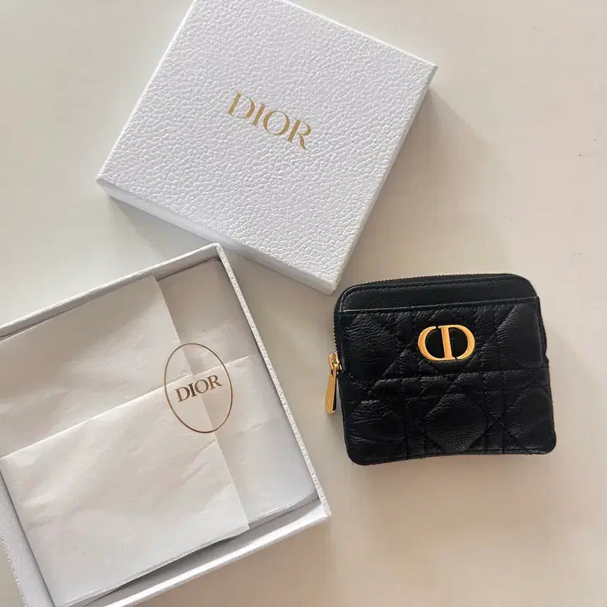 [BUNJANG] Dior Women's Wallet Black CD Logo / 디올 지갑 새상품컨디션