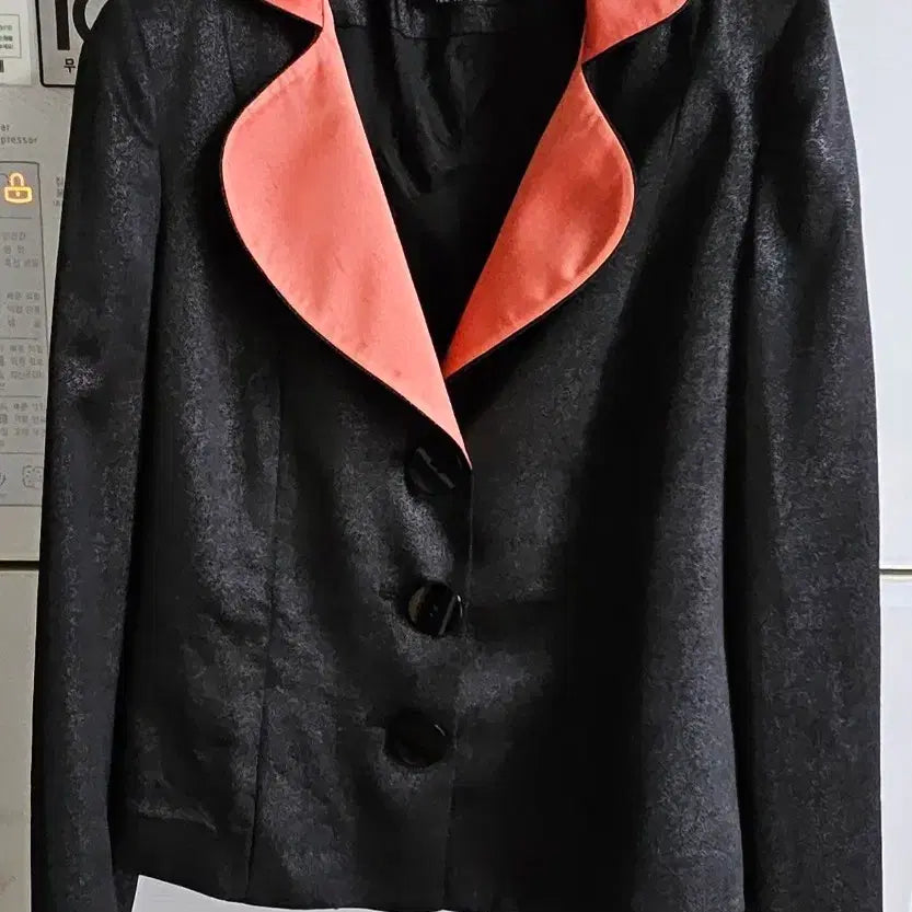[BUNJANG] Gangnam Custom Tailoring Black & Orange Accent Suit Jacket (Size 66) / 강남의상실 맞춤 정장 상의