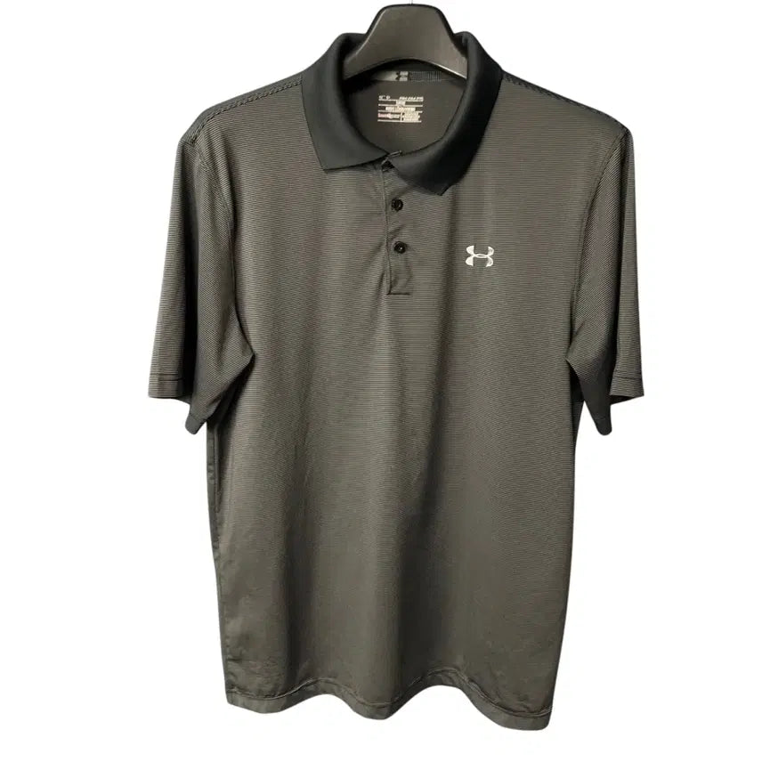 [BUNJANG] Under Armour Logo Grey Training Short Sleeve Polo Shirt XL / XL 언더아머 로고 그레이 트레이닝 반팔 카라티