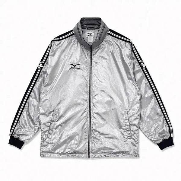[BUNJANG] Mizuno Silver Windbreaker Jacket / 일제 미즈노 실버 바람막이