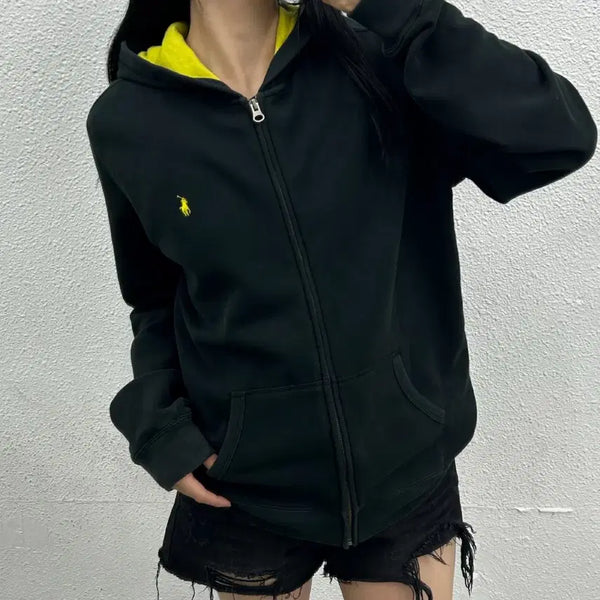 [BUNJANG] Polo Ralph Lauren Ramponi Black Zip-Up Hoodie XL / 폴로 랄프로렌 래몬포니 블랙 후드집업 XL