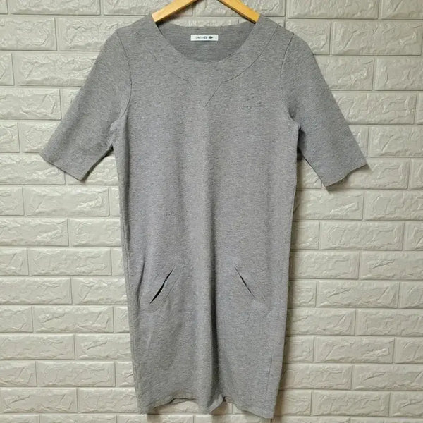 [BUNJANG] Lacoste Grey Short Sleeve Dress / 라코스테 그레이 반팔 원피스