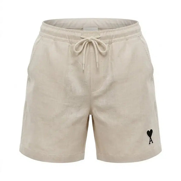 [BUNJANG] AMI Heart Logo Shorts Beige / 아미 하트 로고 반바지 베이지