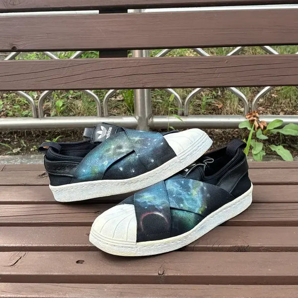[BUNJANG] Adidas Superstar Slip-On Galaxy Custom Sneakers / 아디다스 슈퍼스타 슬립온 갤럭시 커스텀
