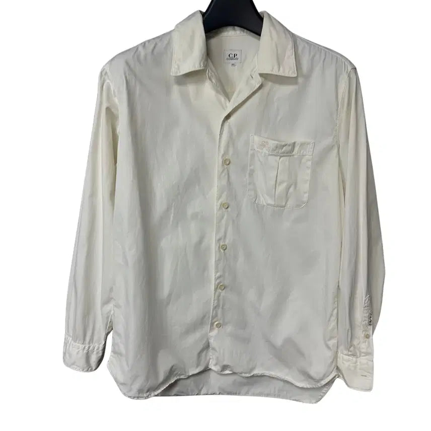 [BUNJANG] CP Company Vintage Ivory Open Collar Shirt / 95 CP컴퍼니 빈티지 아이보리 오픈카라 셔츠