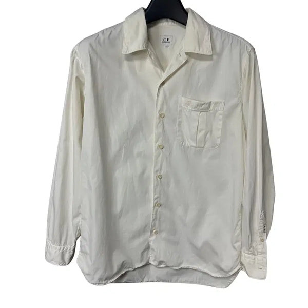 [BUNJANG] CP Company Vintage Ivory Open Collar Shirt / 95 CP컴퍼니 빈티지 아이보리 오픈카라 셔츠