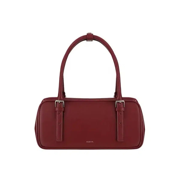 [BUNJANG] STAND OIL Boston Mini Shoulder Bag Wine Pink Leather Handbag / 스탠드오일 STAND OIL 보스턴 미니 숄더백 와인핑크 가죽 핸드백 데일리 가방 새상품