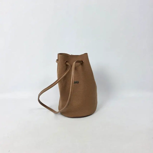 [BUNJANG] KUHO Circular Tote Bucket Bag Camel Brown / 구호 원형 토트백 버킷백 카멜 브라운 260723