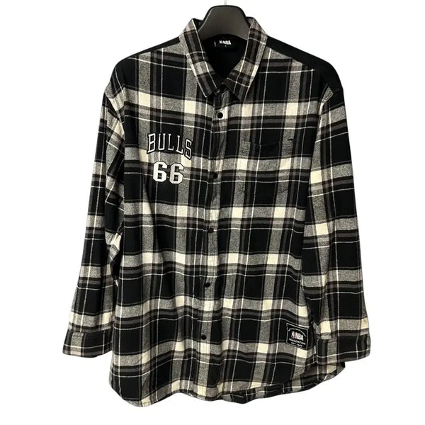 [BUNJANG] L Chicago Bulls Flannel Check Shirt / L NBA 시카고불스 플란넬 체크 셔츠