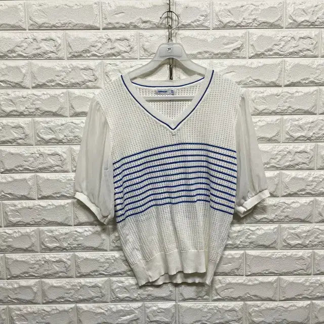[BUNJANG] Short Sleeve Knit T-shirt / 2870) 반팔 니트티셔츠