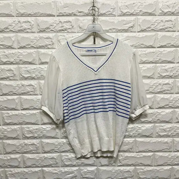 [BUNJANG] Short Sleeve Knit T-shirt / 2870) 반팔 니트티셔츠