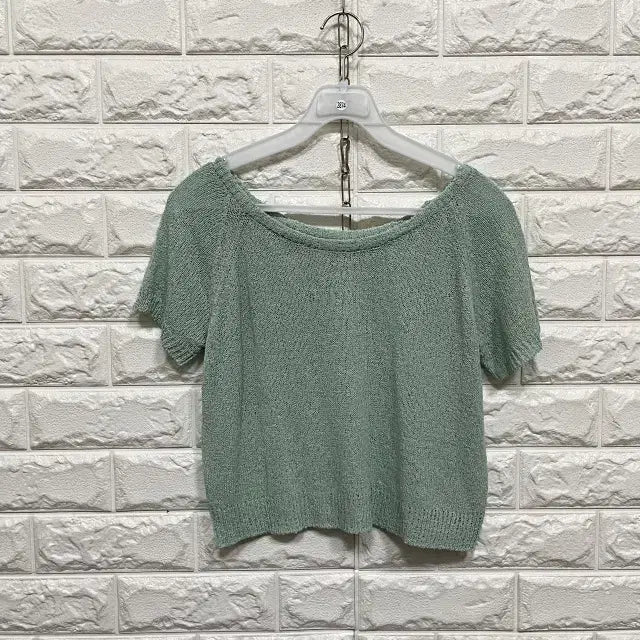 [BUNJANG] Short Sleeve Knit T-shirt / 2874) 반팔 니트티셔츠
