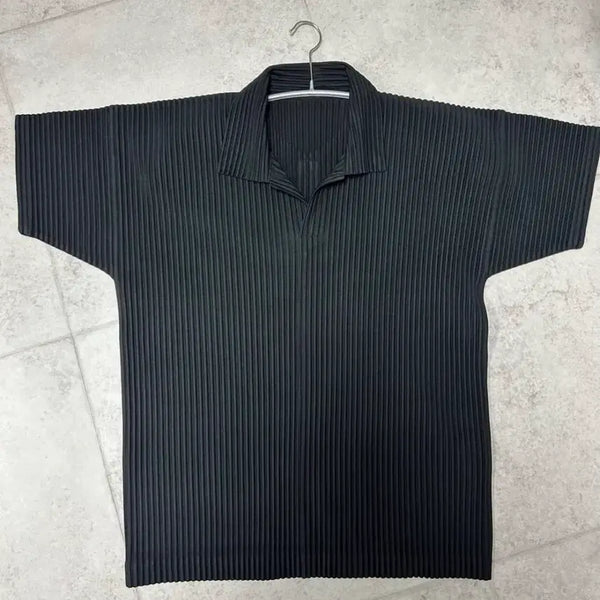[BUNJANG] Issey Miyake Homme Plisse PK Collar T-Shirt Black / 이세이미야케 옴므플리세 pk 카라 티셔츠 블랙