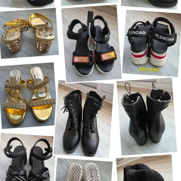 [BUNJANG] Women's Assorted Shoes Bundle (Sandals, Boots) - Size 220-225 / 샌달,부츠 6종 29.000 사이즈220.225