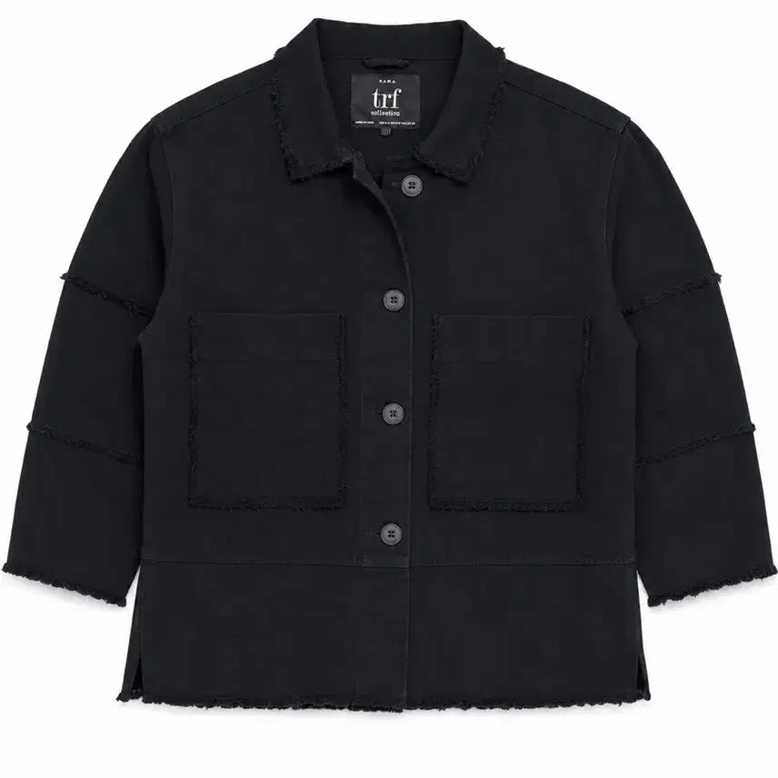 [BUNJANG] Zara TRF Distressed Denim Jacket S-M / 자라 zara trf 데미지 자켓 s-m