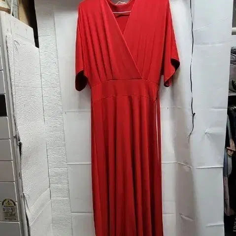 [BUNJANG] Red Long Wrap Dress / 랩원피스 롱 원피스 레드