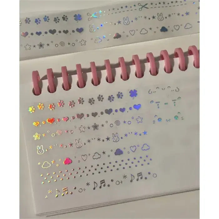 [BUNJANG] Haefl Shop Antique Sparkle Line Kiss Cut Sticker / 해플샵 앤티크 반짝라인 키스컷