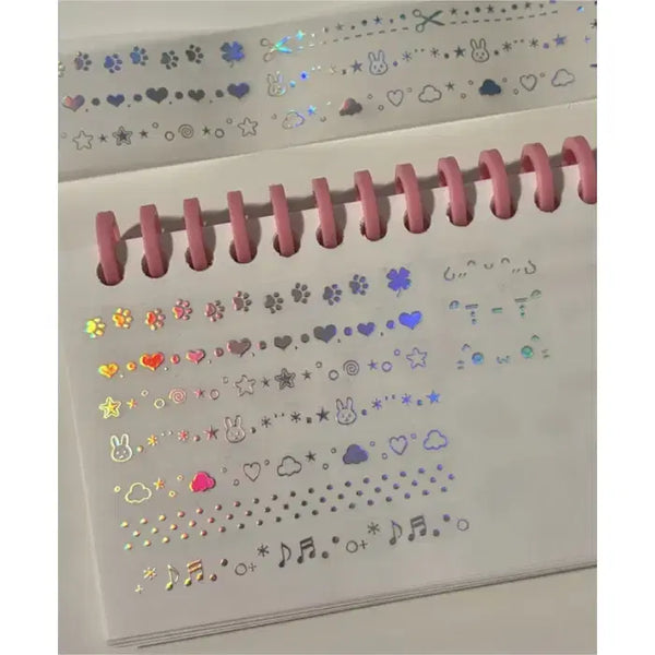 [BUNJANG] Haefl Shop Antique Sparkle Line Kiss Cut Sticker / 해플샵 앤티크 반짝라인 키스컷