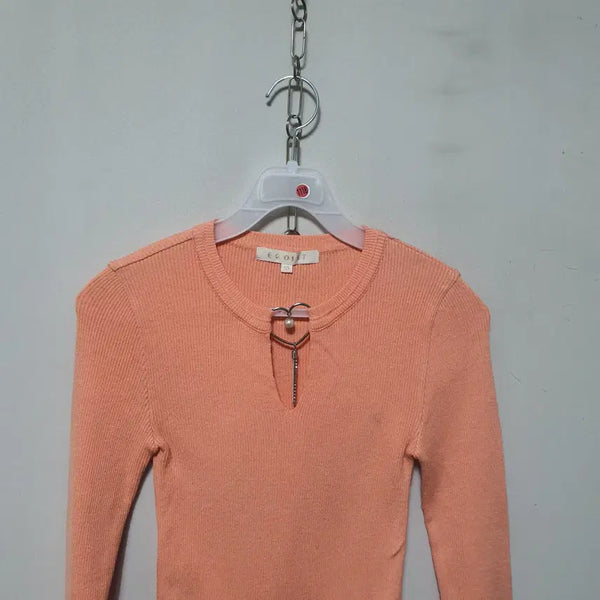 [BUNJANG] Egoist Women's Rayon Knit T-Shirt Orange Size 55 / 1118) 에고이스트 여성 레이온 니트티셔츠 55