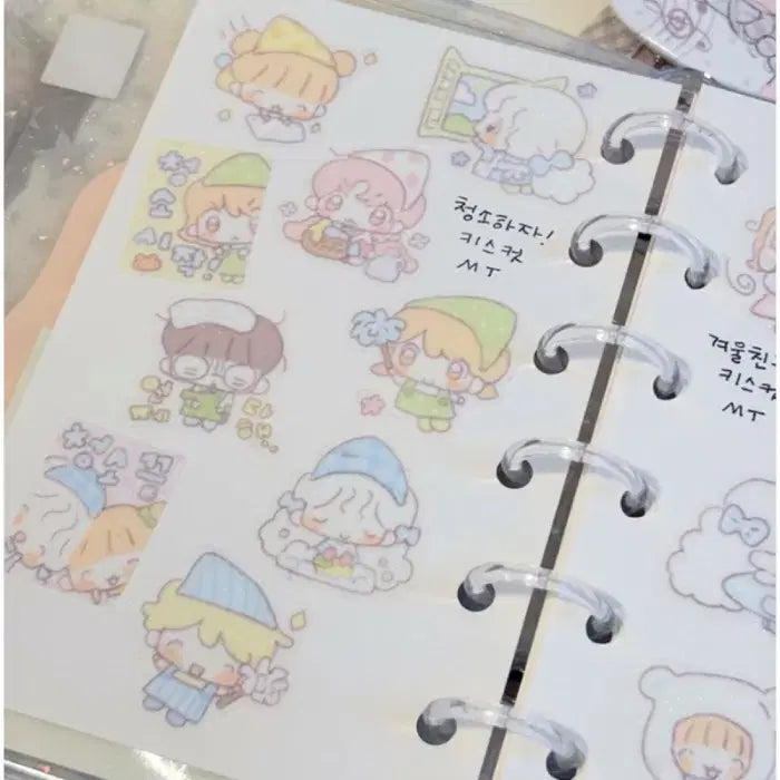 [BUNJANG] Cotton World Kiss Cut Sticker / 코튼월드 청소하자! 키스컷