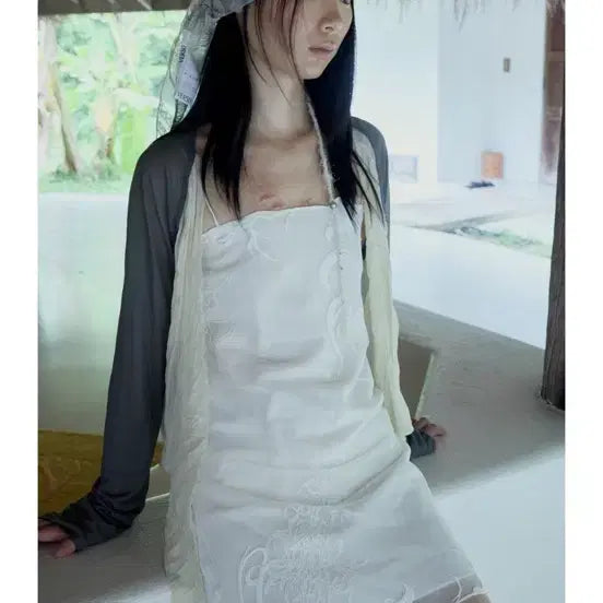 [BUNJANG] Verso Pleated Jersey Combo Cardigan / 베르소 verso 플리츠 저지 콤보 가디건