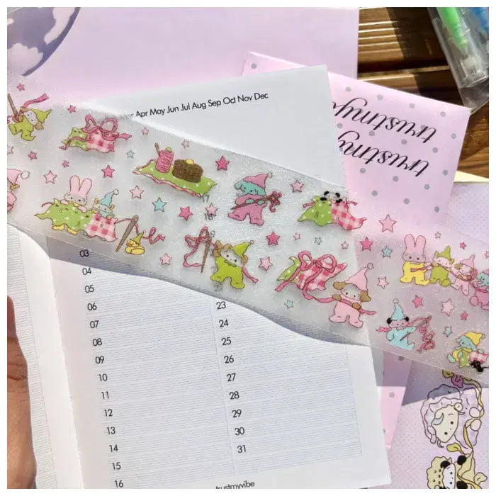 [BUNJANG] Dalo Shop Salsalang Ribbons and Dreams Kiss Cut Sticker / 달오상점 살랑살랑 리본과 꿈 키스컷