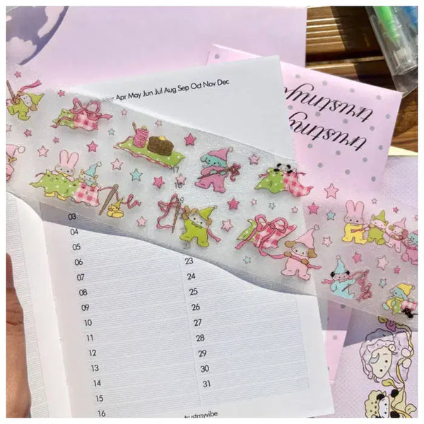 [BUNJANG] Dalo Shop Salsalang Ribbons and Dreams Kiss Cut Sticker / 달오상점 살랑살랑 리본과 꿈 키스컷