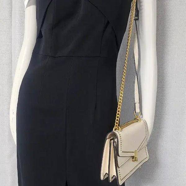 [BUNJANG] Black and White Zip Cap Dress / 검정 흰 자크 캡 원피스..택 엠..