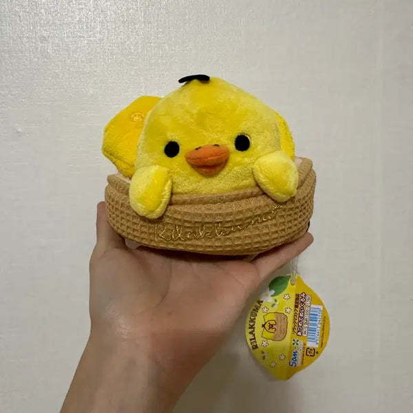 [BUNJANG] San-X Kiiroitori Lemon Basket Plush / 산엑스 키이로이토리 레본 바구니 인형