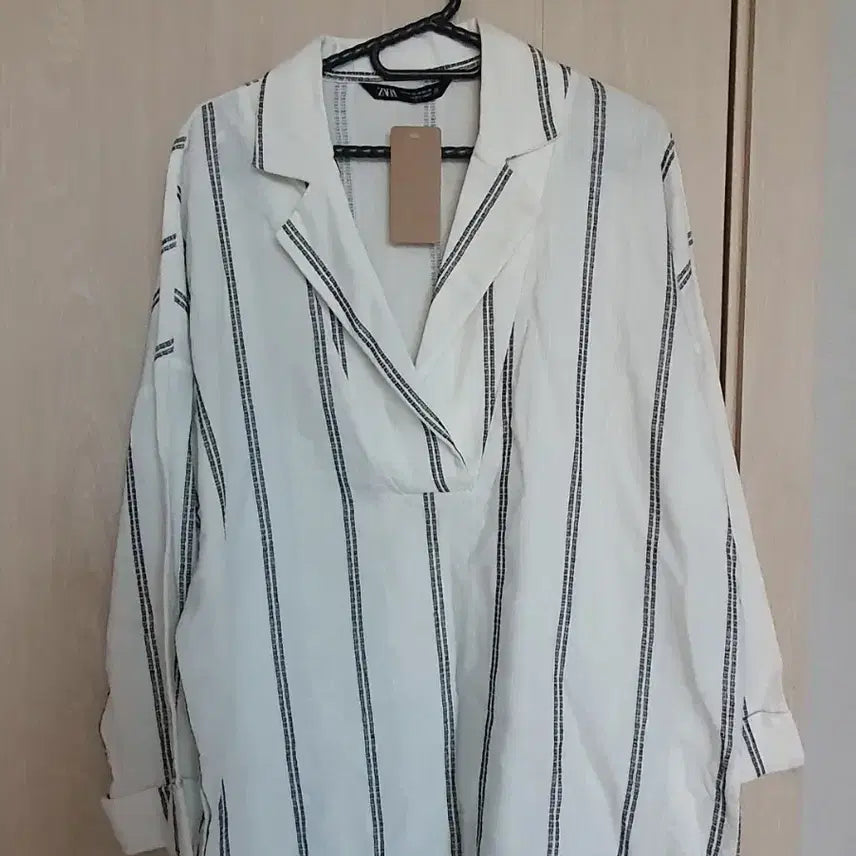 [BUNJANG] ZARA Striped Shirt/Blouse / (새상품) ZARA 자라 스트라이프 셔츠/블라우스/남방