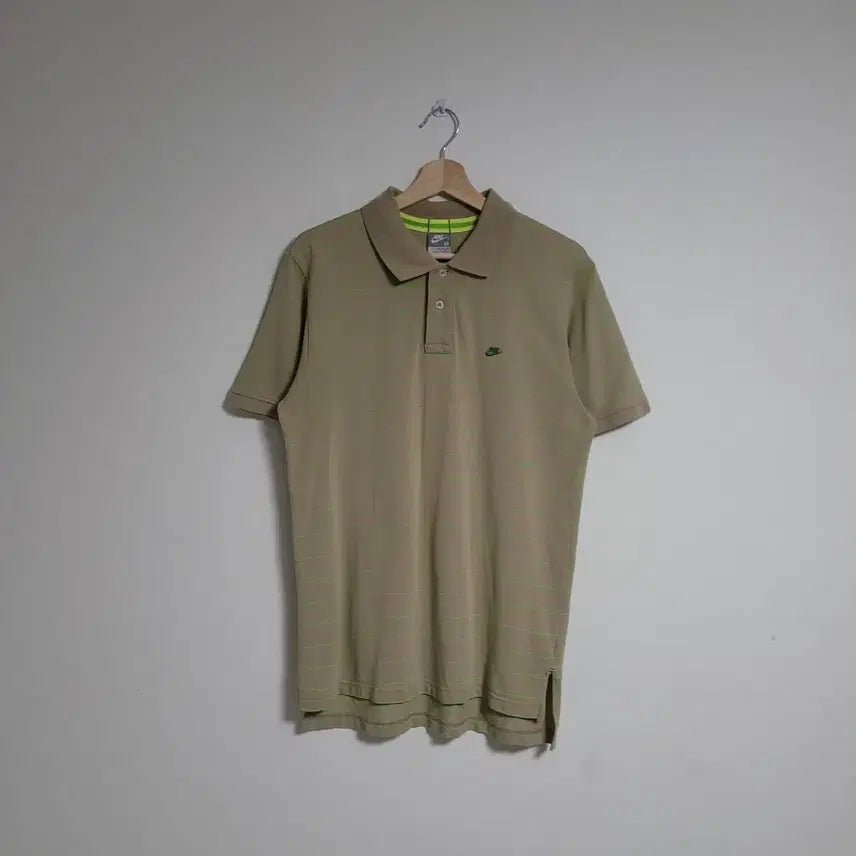 [BUNJANG] Nike Striped Short-Sleeve Polo T-Shirt (M) / (M) NIKE 나이키 단가라 스트라이프 반팔 카라 티셔츠