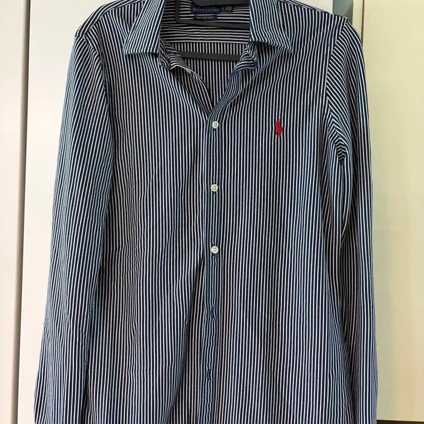 [BUNJANG] Polo Ralph Lauren Navy Stripe Classic Fit Shirt / 폴로 랄프로렌 셔츠 네이비 스트라이프