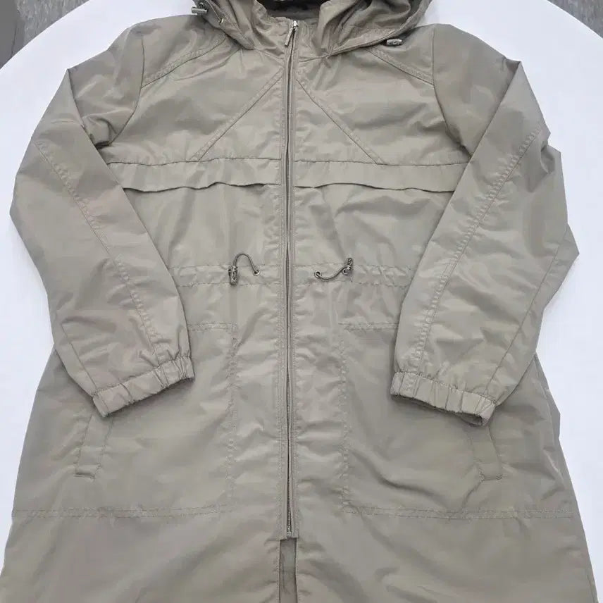 [BUNJANG] Beige Hooded Windbreaker Coat (L) / 베이지 후드 바람막이 코트(L)