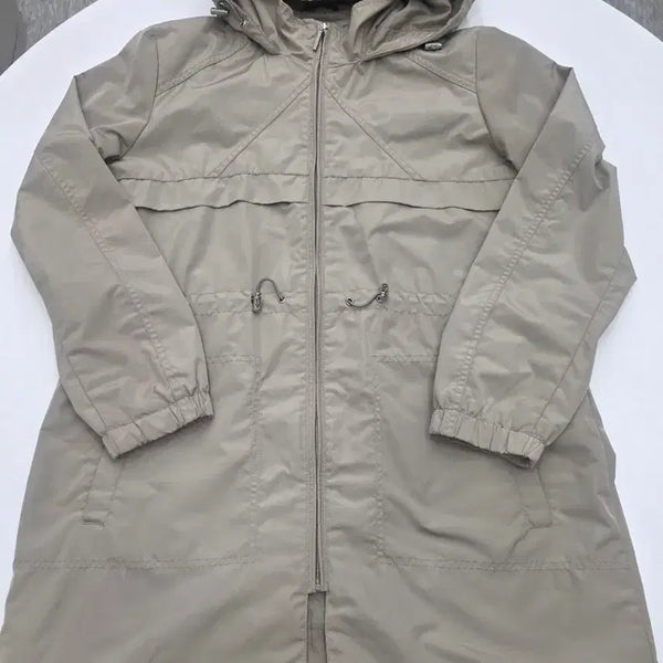 [BUNJANG] Beige Hooded Windbreaker Coat (L) / 베이지 후드 바람막이 코트(L)