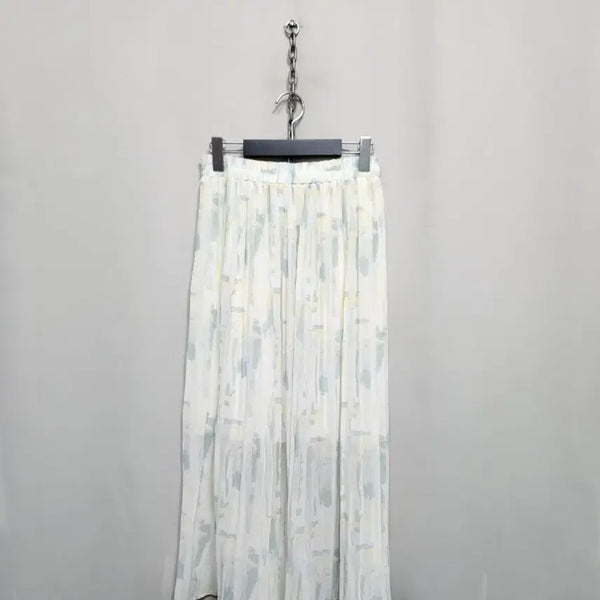 [BUNJANG] Chiffon Pleated Long Skirt / 쉬폰 플리츠 롱 스커트