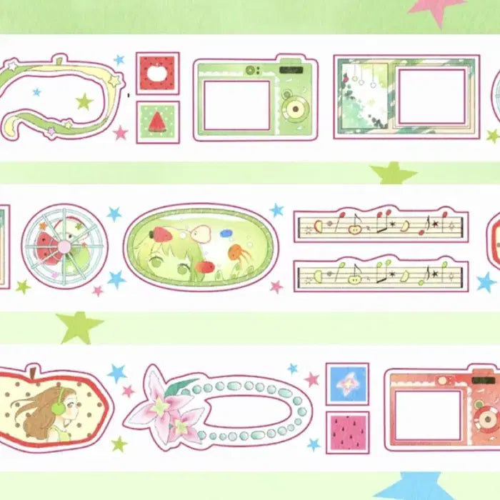 [BUNJANG] Eorung Eorung Fruit Flavor Summer Kiss Cut Sticker / 어룽어룽 과일맛 여름 키스컷