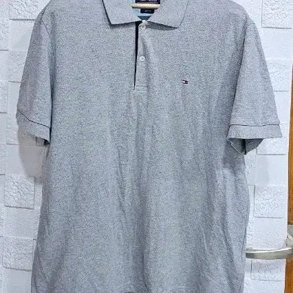 [BUNJANG] Tommy Hilfiger Short Sleeve Polo Shirt Grey L / (G)타미힐피거 반팔 카라티 그레이 L
