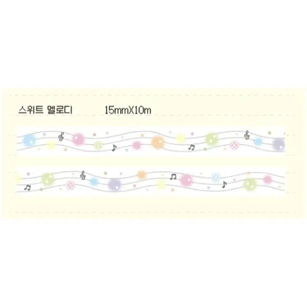 [BUNJANG] Momo Fami Sweet Melody Washi Tape / 모모파미 스위트 멜로디 마테