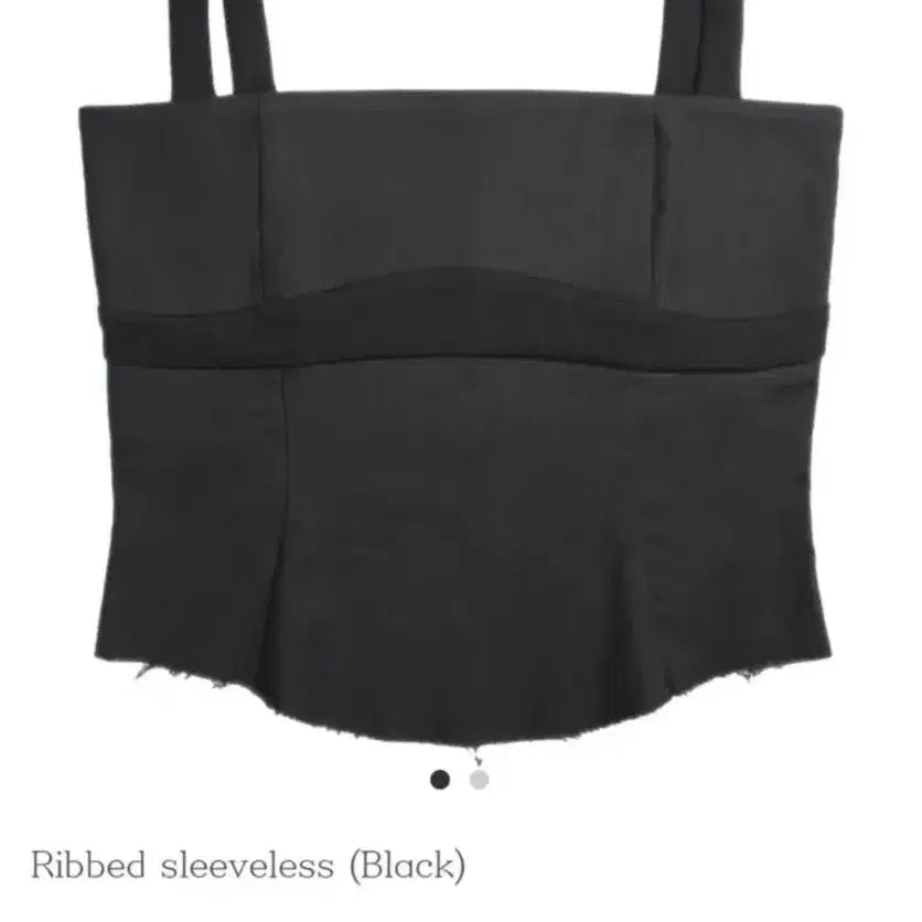 [BUNJANG] Bonne Ribbed Sleeveless Top Black / 본네 리브드 슬리브리스 탑 블랙 1