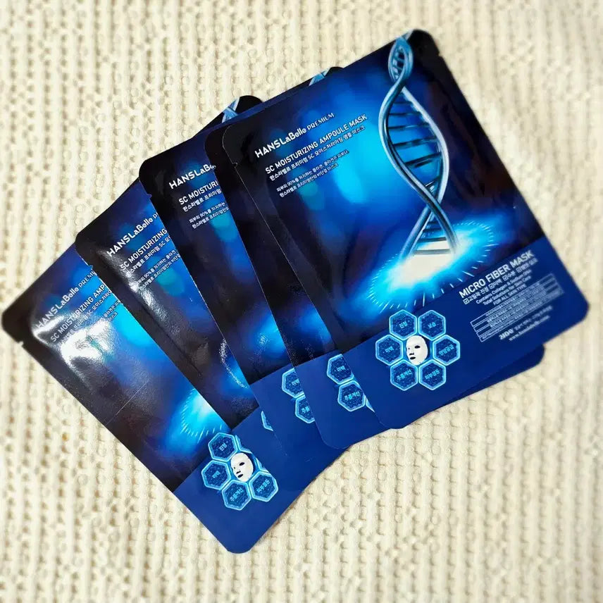 [BUNJANG] Hansel Velo Premium SC Moisturizing Ampoule Mask Pack (5-Pack) / 한스라벨로 프리미엄 SC 모이스처라이징 앰플 마스크