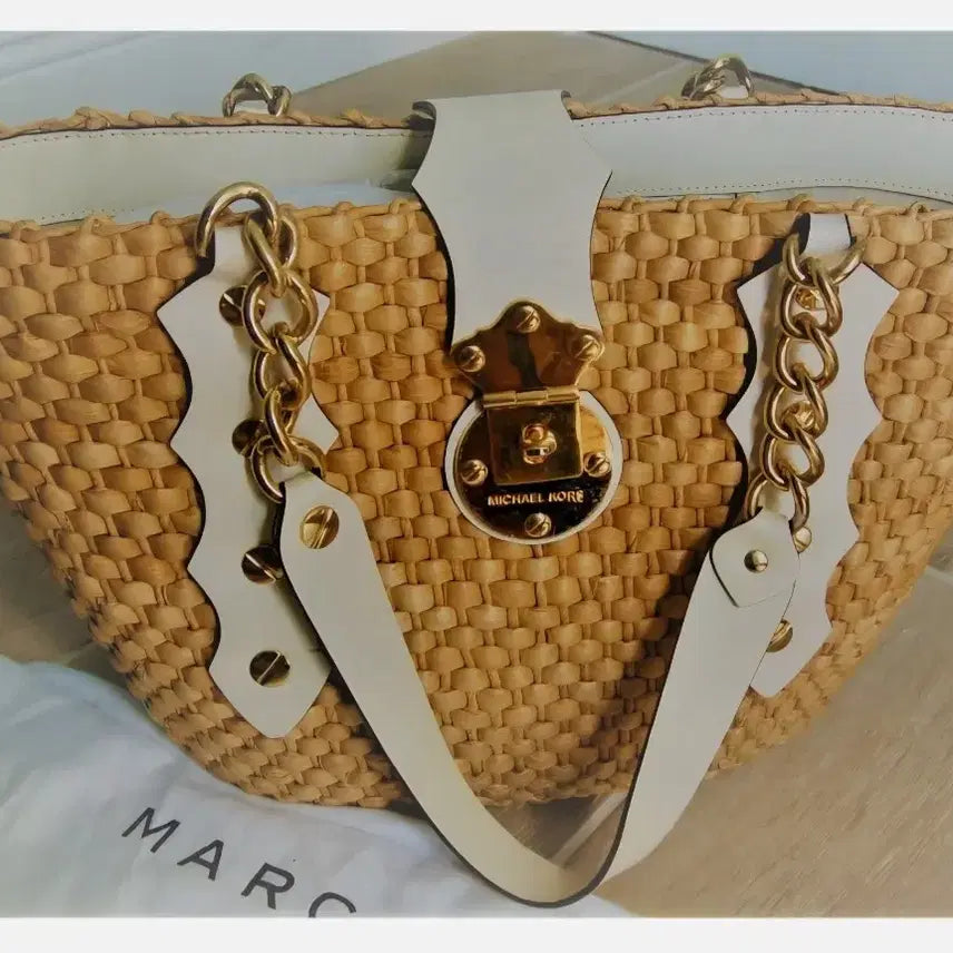 [BUNJANG] Michael Kors Rattan Shoulder Bag / 마이클코어스 라탄 숄더백