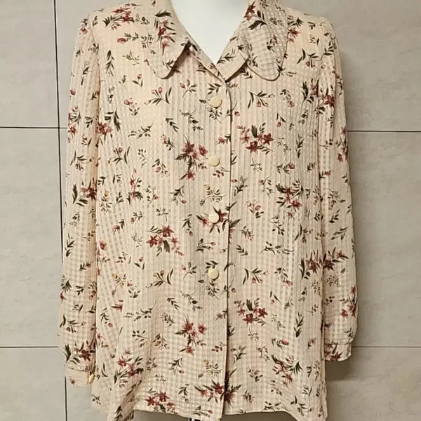 [BUNJANG] Women's Floral Check Pattern Blouse Bundle Set / 여성 블라우스 꽃무늬 체크 패턴 77(일괄)